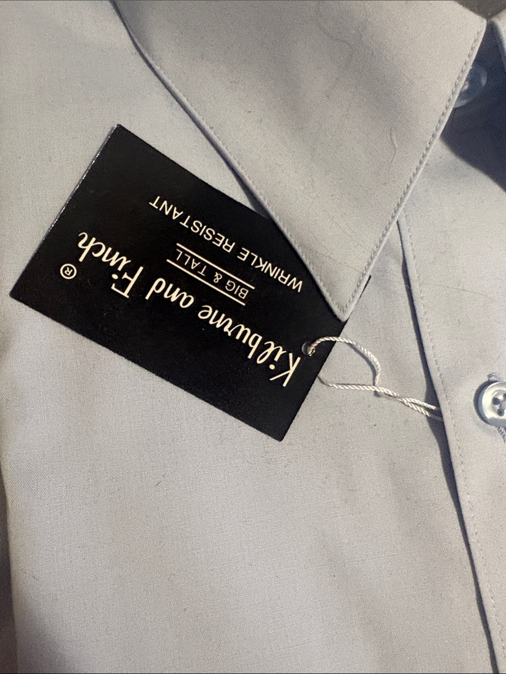 NWT Light Blue Men's Dress Shirt by Kilburne and Finch Size 19 (34/35) Big &Tall - Picture 7 of 9